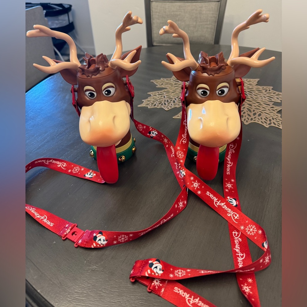 Disney Parks Christmas Parade Reindeer Sipper W/Jingle Bells ~ 2022 -